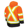 Men's Hi-Vis Safety Parka, 300D Poly Oxford with PU Coating, Orange, Xl  S17611