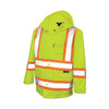 Rain Jacket, Polyester, Polyurethane, Class 3 Type R, Green, XL