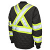 Hi-Vis Quilted Safety Jacket, 100% Polyester, Class 1 Type O, Black, 4XL  S43231