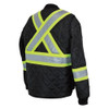 Hi-Vis Quilted Safety Jacket, 100% Polyester, Class 1 Type O, Black, 4XL  S43231