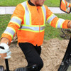 Hi-Vis Quilted Safety Jacket, 100% Polyester, Class 1 Type O, Black, 4XL  S43231