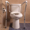 Healthsmart Toilet Mount Toilet Safety, 25" L, Aluminum, Textured 521-9804-9601