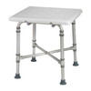 Smooth Tub and Shower Seat, 21" L, Aluminum, Plastic, Textured