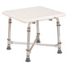 Smooth Tub and Shower Seat, 21" L, Aluminum, Plastic, Textured  524-1814-1999