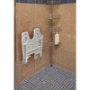 Concealed Wall Mount Bath Seat, 16-1-4" L, Steel, Powder Coated  522-3700-1900