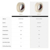 Masking Tape, 48 mm W x 55 m L, 4.4 mil Thick, Tan, Rubber Adhesive, 24 PK  201+