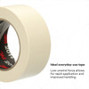 Masking Tape, 48 mm W x 55 m L, 4.4 mil Thick, Tan, Rubber Adhesive, 24 PK  201+