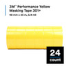Painter's Tape, 48 mm W x 55 m L, 6.3 mil Thick, Yellow, Rubber Adhesive, 24 PK  301+