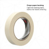 Masking Tape, 24 mm W x 55 m L, 4.4 mil Thick, Tan, Rubber Adhesive, 36 PK  201+