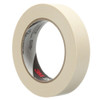 Masking Tape, 24 mm W x 55 m L, 4.4 mil Thick, Tan, Rubber Adhesive, 36 PK  201+