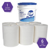 Wypall WypAll Dry Wipe Roll, White, Hydroknit, 12 in x 6 in,  140 Sheets 6411