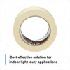 Masking Tape, 36 mm W x 55 m L, 5.1 mil Thick, Tan, Rubber Adhesive, 24 PK  101+