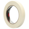 Masking Tape, 18 mm W x 55 m L, 4.4 mil Thick, Tan, Rubber Adhesive, 48 PK  201+
