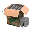 Sorbent Sock, 44 gal, 3 in x 48 in, Universal, Gray, 40 PK