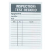 Tag, Inspection, Aluminum, 4 1/4 in H x 3 in W, White, Rectangle, 25 PK