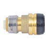 Sharkbite Fitting, Straight, Brass, Push-Fit 11/4 in, Push-Fit 1 in UXL013528