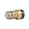 Sharkbite Push-Fit Coupling Fitting, 1-1/4 in Tube Size, Brass, Brass UXL013528