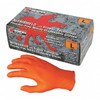 NitriShield with Grippaz, Nitrile Disposable Gloves, 6 mil Palm, Powder-Free, M, 100 PK, Orange