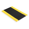 Antifatigue Mat, 5 ft. L x 3 ft. W, 3/8" Thickness, Closed Cell PVC Foam, Pebble, Black/Yellow