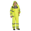 High Visibility Rain Jacket with hood, Polyester, Class 3 R, Green-Yellow, S  J24122