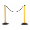 Heavy Duty Stanchion, Black and Yellow, 37 7/8 in Post Height, matte