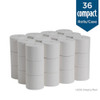 Compact Toilet Paper, 2 Ply, 1,000 Sheets, 333 ft L, Coreless, PK36  19375