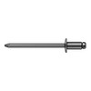 Blind Rivet, Flanged Head, 1/8 in Dia., 3/8 in L, Aluminum Body, 500 PK