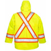 Hi-Viz Safety Jacket, Polyester, Polyurethane, Class 3 Type R, Green, 2XL  6330JG-XXL