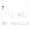Lag Screw, 3-8 in, 2 in, Steel, Zinc Plated Hex External Hex Drive, 100 PK  U08280.037.0200