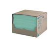 Spilfyter Sorbent Pad, 36 gal, 16 in x 18 in, Universal, Green, 100 PK G-75