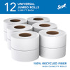 Scott Essential, Jumbo Core, 2 Ply, Continuous Sheets, White, 12 PK  67805