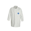 Tyvek 400 Disposable Lab Coat, Tyvek(R) 400, Snaps Closure, White, XL, 8 PK