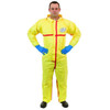 Chemsplash Collared Chemical Resistant Coveralls, 3XL, Yellow, zipper 7012YT-3XL