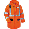 Ergodyne Hooded Jacket, Polyester, Class 3 Type R, Orange, 2XL 8385