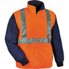 Ergodyne Hooded Jacket, Polyester, Class 3 Type R, Orange, 2XL 8385