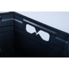 PolyTec 42-Gallon Trash Can: Square, Open-Top Lid, Black  732101