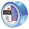 3m Floor Marking Tape, vinyl, No Legend, Blue, 2 in W., 5.2 mil Thickness 471