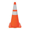 Traffic Cone, PVC, High-Intensity Prismatic, 28 in Height, 7 lb, Orange