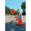 Traffic Cone, PVC, High-Intensity Prismatic, 28 in Height, 7 lb, Orange  6FHC6