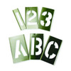Manufacturer Varies Interlocking Stencil, Numb&Letters, Brass, 6A232 6A232