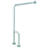 Manufacturer Varies Wall Mounted, Left Grab Bar Floor-to-Wall, 30" L, Stainless Steel, Satin 4WMH1