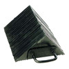 Wheel Chock, Single, Laminated Rubber, 10 in L, 10 1/2 in W, 5 1/2 in H, Black