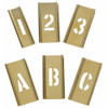 Manufacturer Varies Interlocking Stencil, Numb&Letters, Brass, 3W648 3W648