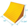 Manufacturer Varies Wheel Chock,15 In W x 11 In H,Yellow 1GUL5