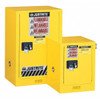 Hazardous Material Storage Cabinet, 4 gal, 1 Shelves, Steel, 17 in W x 22 in H x 17 in D, Yellow