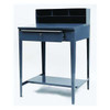 Stationary Shop Desk, 1 Drawer, 34-1/2 in W x 30 in D x 53 in H, Gray