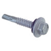 Self-Drilling Screw, 1/4" x 1-1/2 in, Climaseal Steel Flange Hex Head External Hex Drive, 250 PK