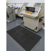 Interlocking Drainage Mat, 5 ft L x 30 in W, 1 in Thickness, PVC, Diamond, Black  620S3060BL