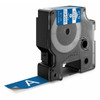 Dymo Label Tape Cartridge, White/Blue, Labels/Roll: Continuous 1805417