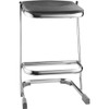 Square Stool, Height Range 24", Blowmolded Plastic Black  6624